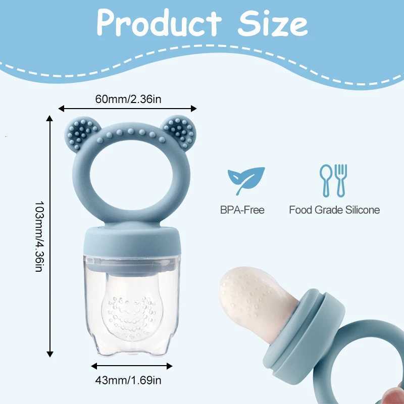 Feeding Other Baby Silicone Bear Shaped Baby Fruit Feeder Fresh Fruit Food Nipple Pacifier - Fun And Healthy Feeding for Babies C2609231 - view 3