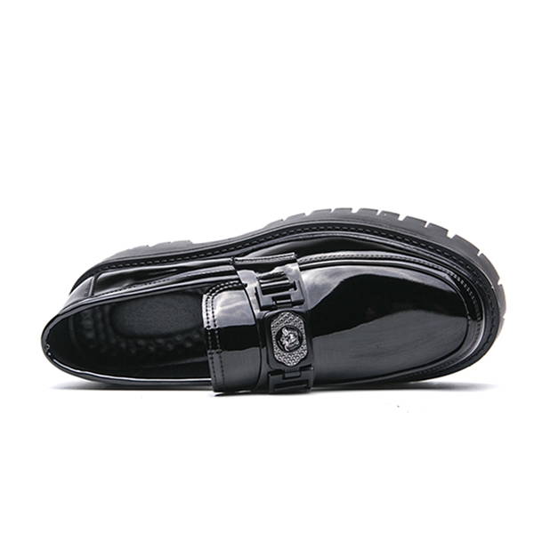 Classic hot selling spring set with shiny black raised leather shoes, fashionable formal business shoes 8806 - view 8