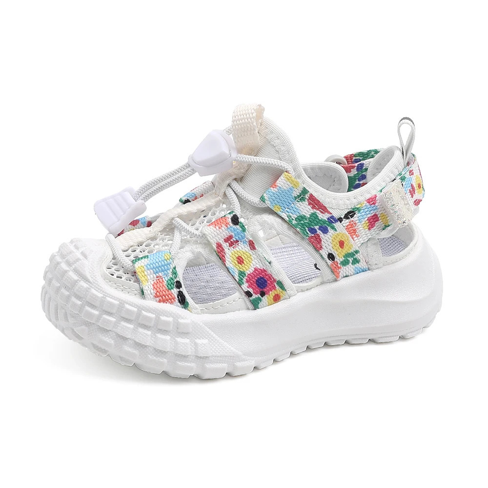 Summer Children Sandals For Girls Mesh Breathable Kids Sport Shoes Soft Sole Toddler Girls Beach Sandals EU 21-30 260922