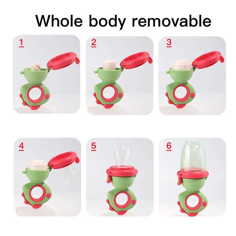 Feeding Other Baby Rotating Push-type Food Grade Silicone Fruit and Vegetable Feeder For Infants Baby Dinosaur Shape Toddlers Supplementary Food F C26 - view 7