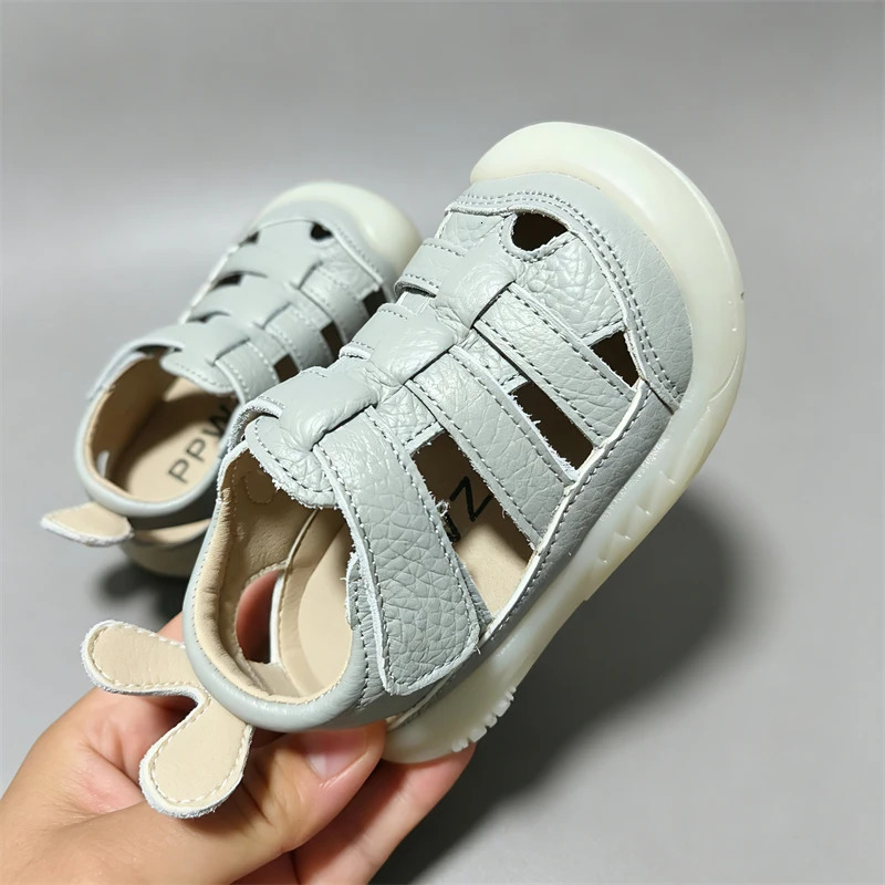 Baby Girls Boys Genuine Leather Sandals Summer Infant Toddler Shoes Soft Sole Non-slip Kids Casual Shoes Children Beach Sandals 260923 - view 4