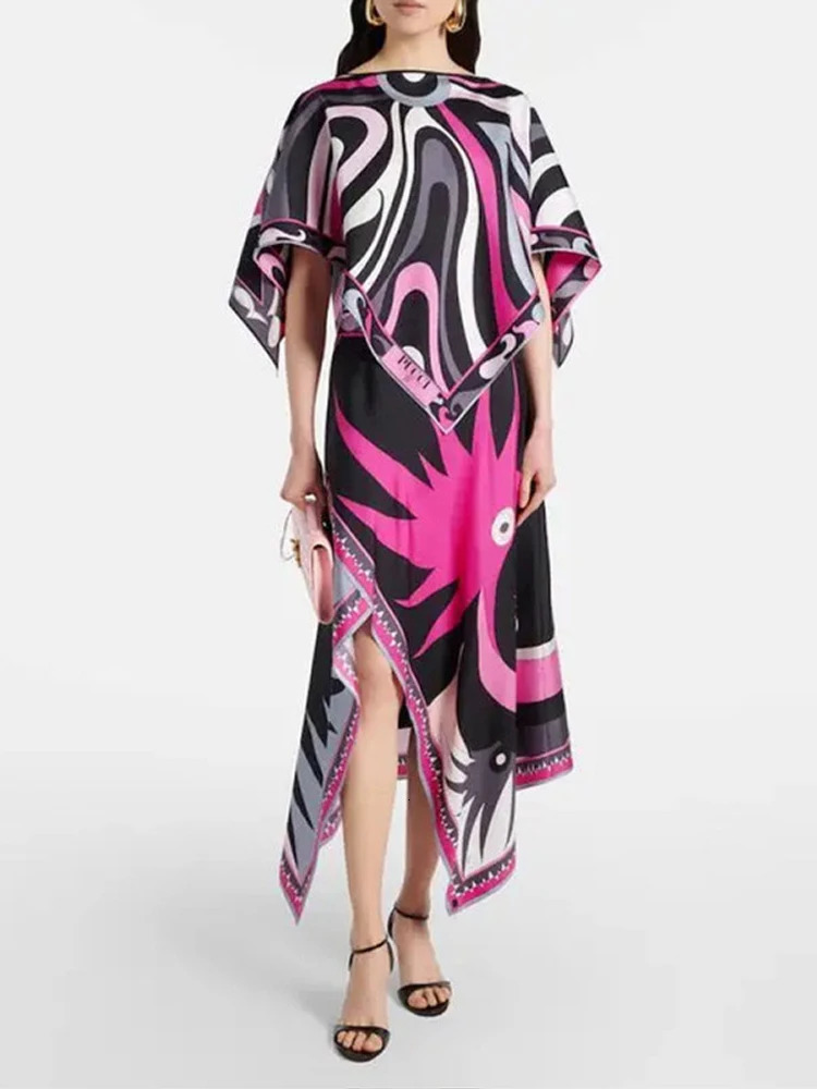 Boho Women Print Top Long Skirt Suits Oneck Shawl Tops High Waist Irregular Skirts Sets 2026 Summer Lady TwoPiece Outfits 260924 - view 7