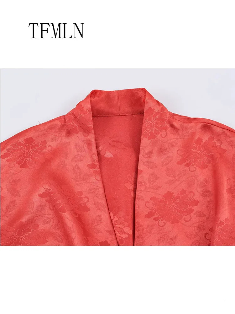 2026 Autumn Sweet Feather Full Sleeve Blouses For Women Fashion Causal Vneck High Street Tops Vintage Loose Solid Shirts 260924 - view 5