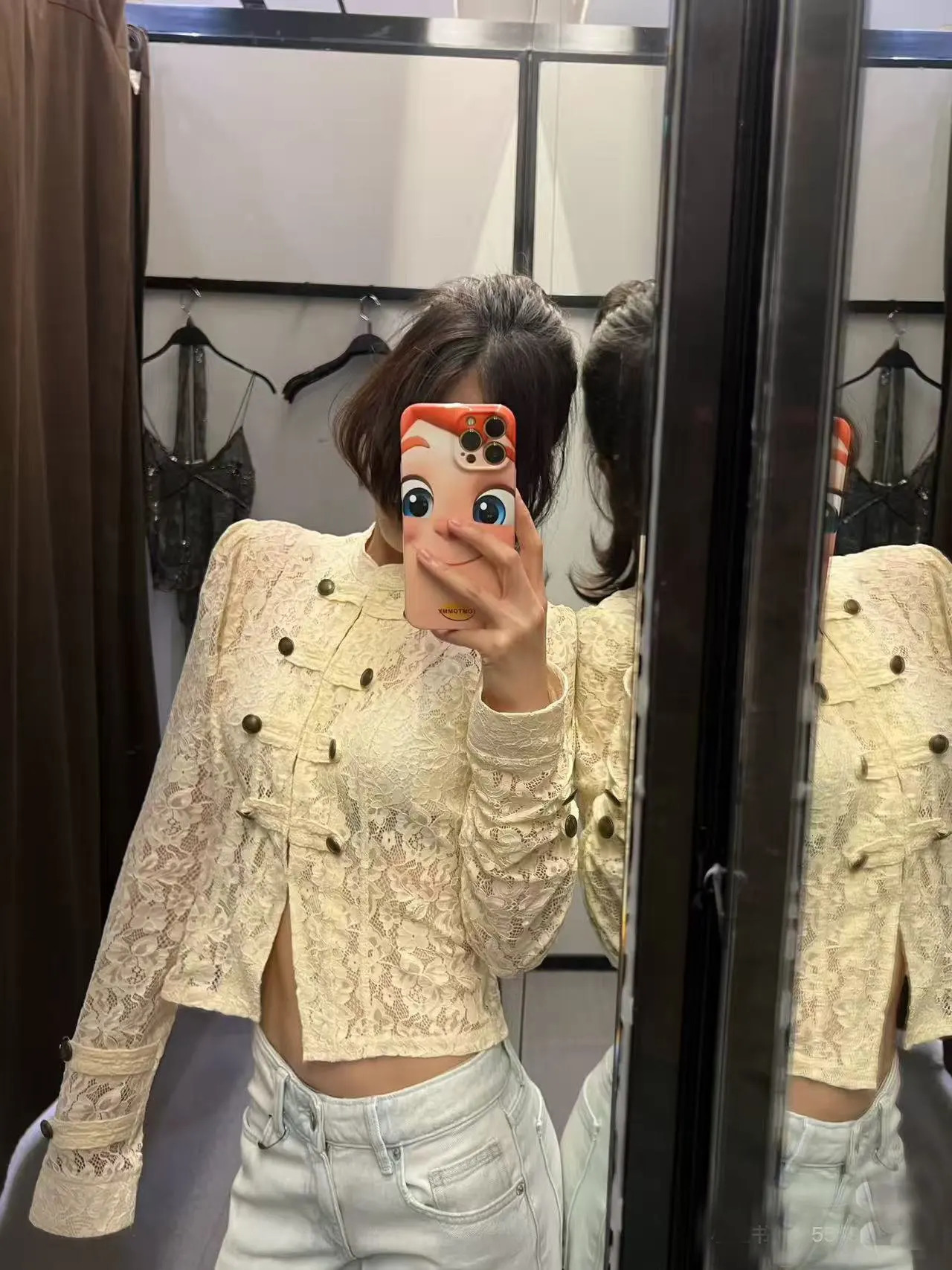 2026 Autumn Women Long Sleeve Stand Collar Napoleon Short Jacket Lace Knot Decor Slim Casual Outerwear Female Daily Wear 260924 - view 3