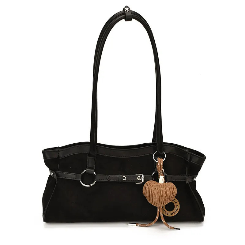 Womens Commuter Shoulder Bag 2026 Autumn Retro Suede Mermaid Large Capacity Tote Bag Casual Style PU Material Medium Siz... 260924 - view 6