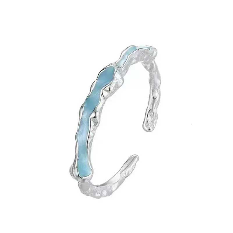 Rings 925 Sterling Silver Band Luxury Quality Jewelry Irregular Drop Glue Adjustable Rings For Women Accessories Jewellery Argent 925 N260924 - view 6