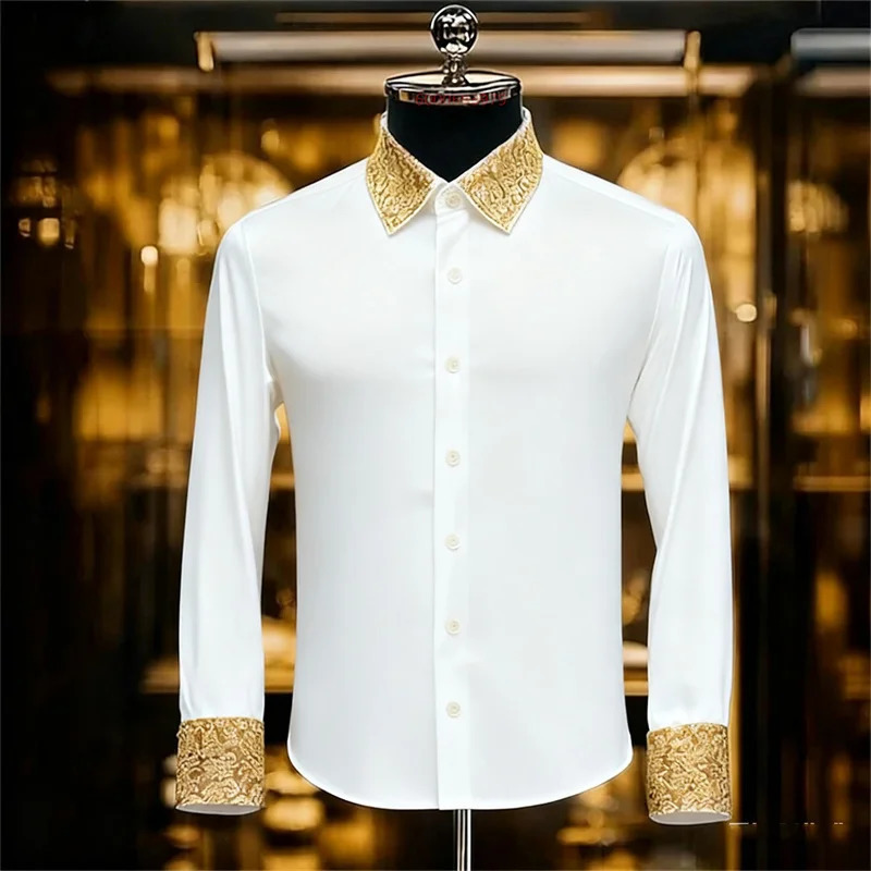 Men's Ethnic Style Exquisite Floral Shirt Formal Shirt Long-Sleeved Retro Vacation/Daily Wear Autumn Collared Shirt 260922 - view 4