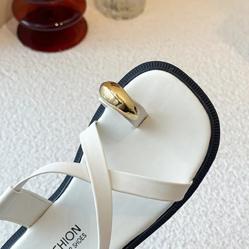 Cross Strap Girls Sandals Solid PU Leather Flip Flops Sandals For Children Summer Elastic Band Soft Kids Gladiator Shoes 260923 - view 5