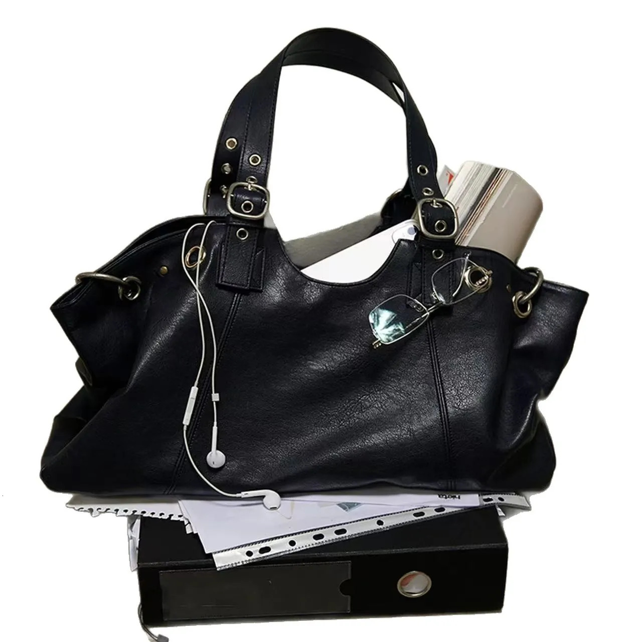Vintage Big Bags For Women Handbags Tophandle Handbag Fashion Satchel Dumpling Pack Tote Shoulder Bag Hobos Large Purse Bolsa 260924 - view 7