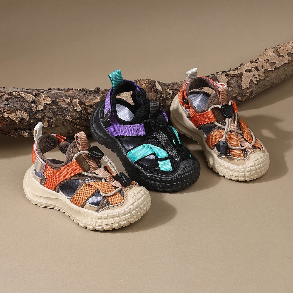 Summer Children Sandals For Boys Mesh Breathable Kids Sport Shoes Soft Sole Fashion Toddler Boys Beach Sandals EU21-30 260923