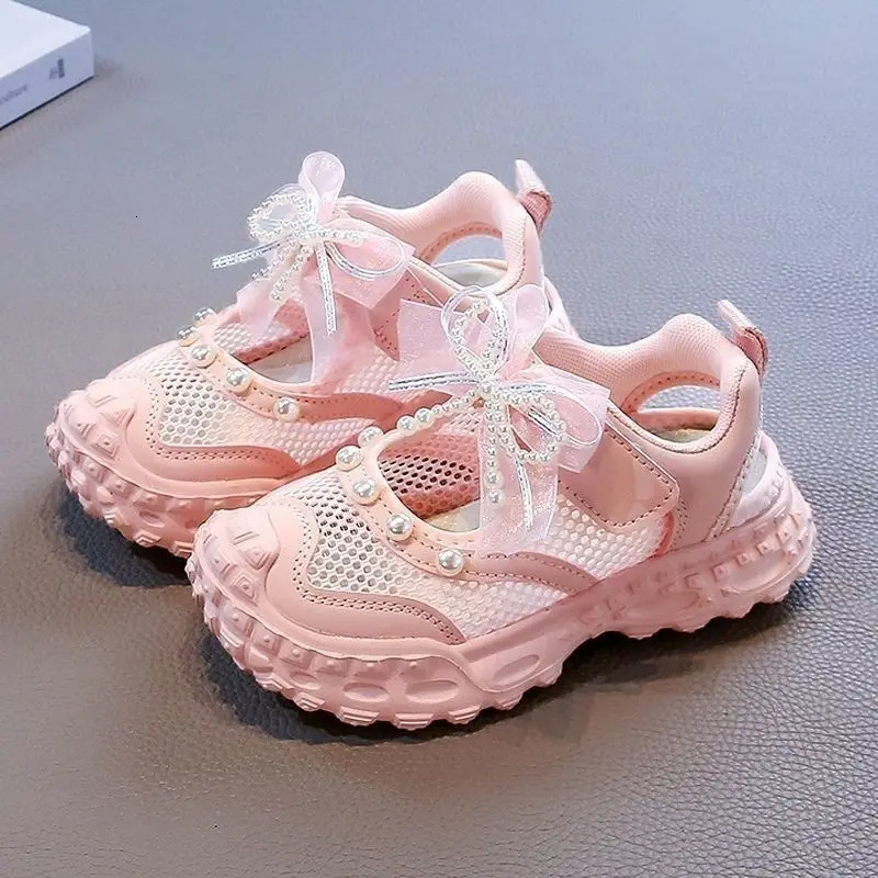 Girls' princess sandals summer 2026 children's Baotou foreign pearl single mesh shoes for children mesh sneakers 260923 - view 7