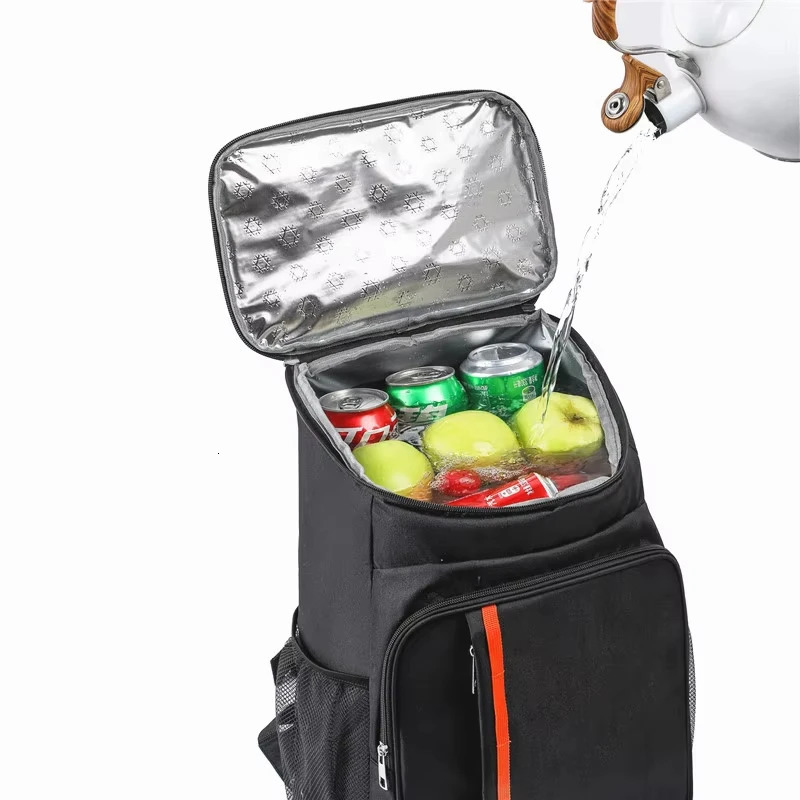 Large Insulated Cooler Backpack Portable Water Repellent Thermal Food Bag with Double Zippers for Outdoor Picnic Camping Travel 260923 - view 6