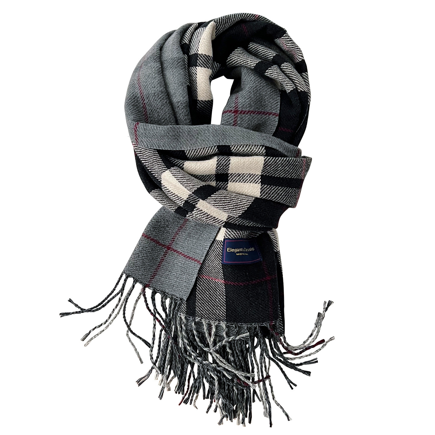 Clearance sale: Winter Korean-style classic striped plaid fringed scarves shawls, versatile for travel, thick and warm, wholesale - view 6