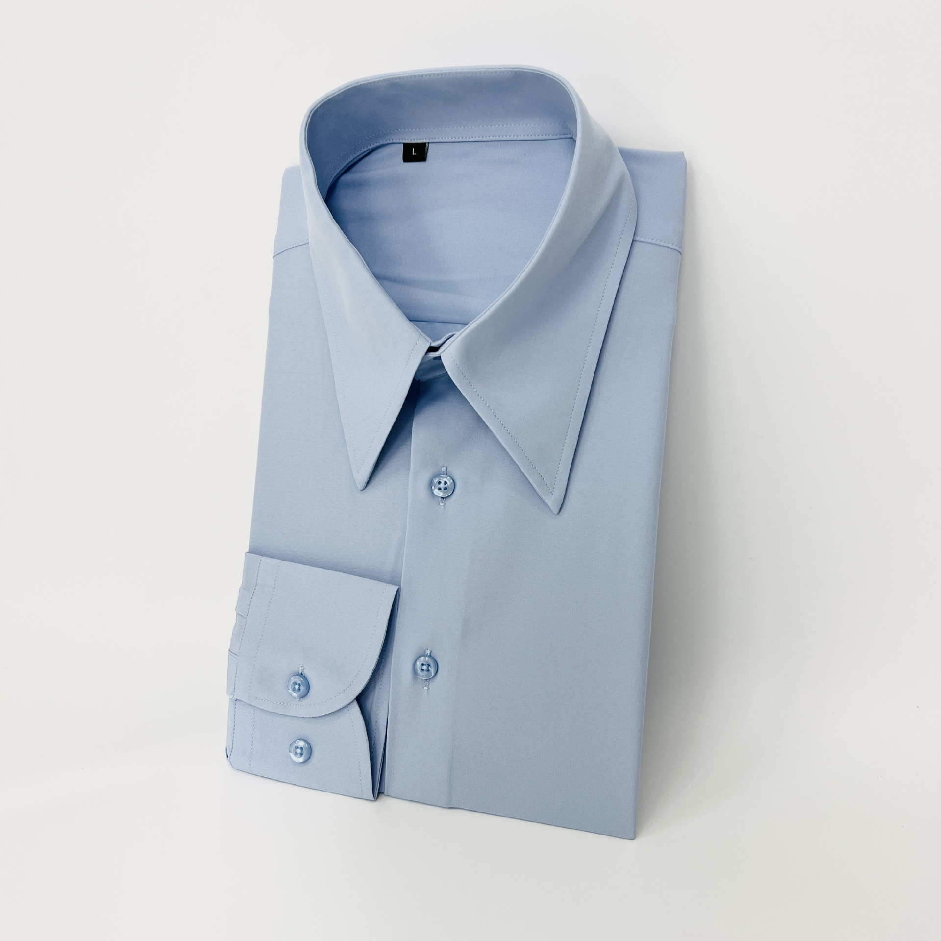 2025 New High Quality Spread Collar Men's Shirt Wrinkle-Free Long Sleeve Slim Fit Business Casual Vintage Office Wear Men Shirts - view 6