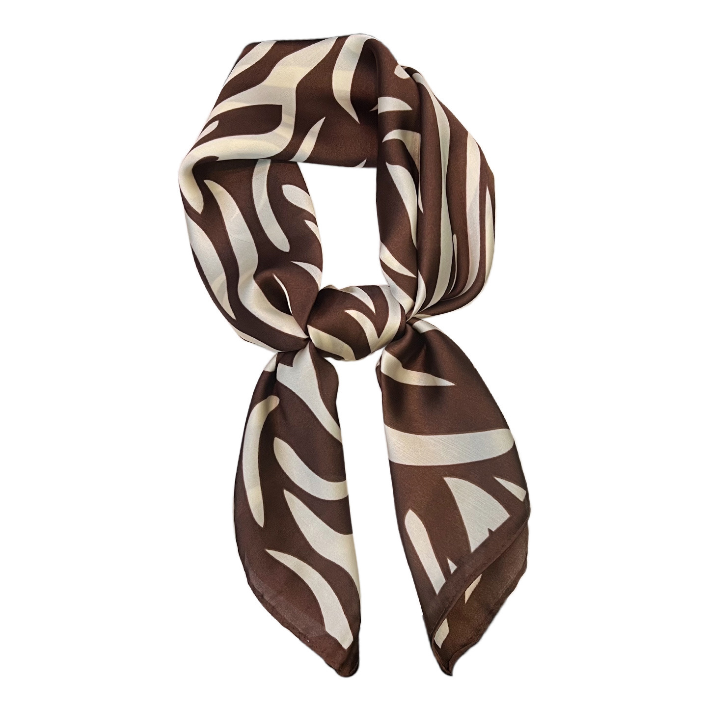 New European American zebra-patterned faux silk scarf, square scarf for women, versatile, light luxury, sun-protective shawl and headscarf - view 6