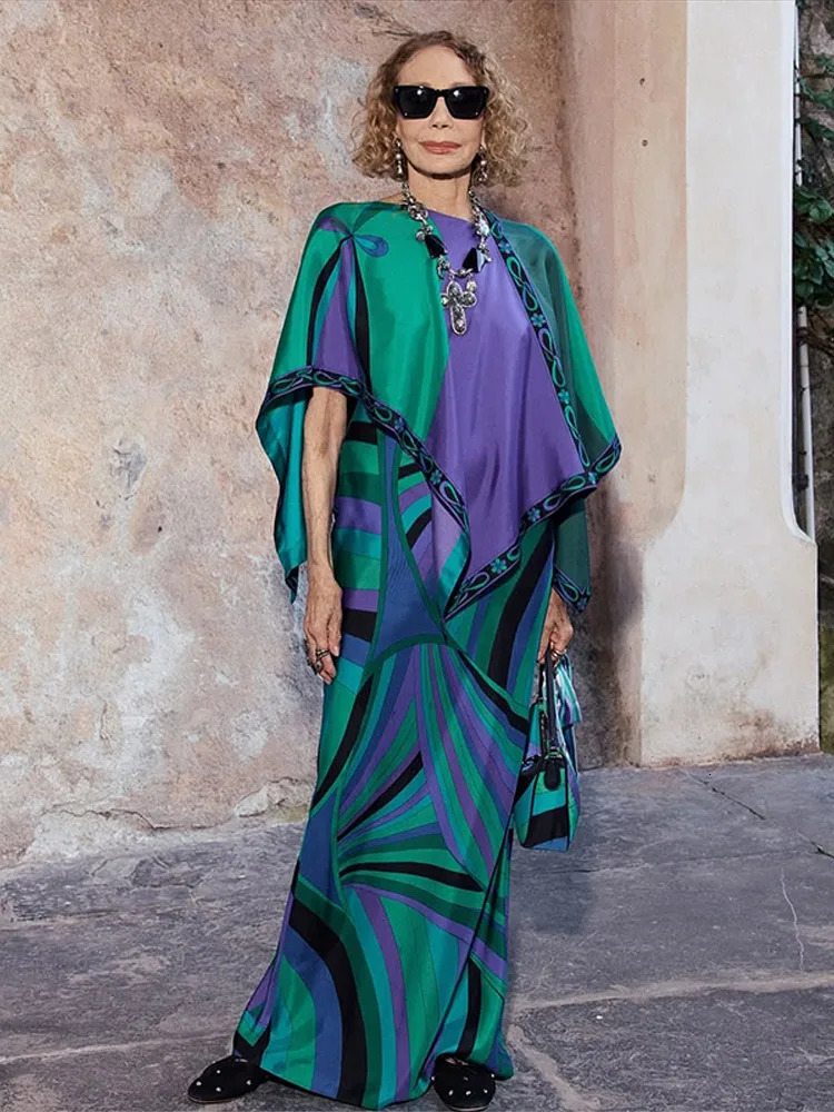 Print Satin Strapless Top Fringe Maxi Skirt Set Paisley Printed Backless 2026 Spring Fashion Boho Vacation Elegant Women Suit 260924 - view 6