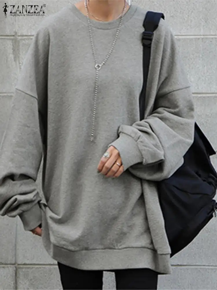ZANZEA Streetwear Long Sleeve Pullover Tops Women Autumn Loose Oversize Hoodies Korean Fashion Casual Sweatshirts 260924 - view 4