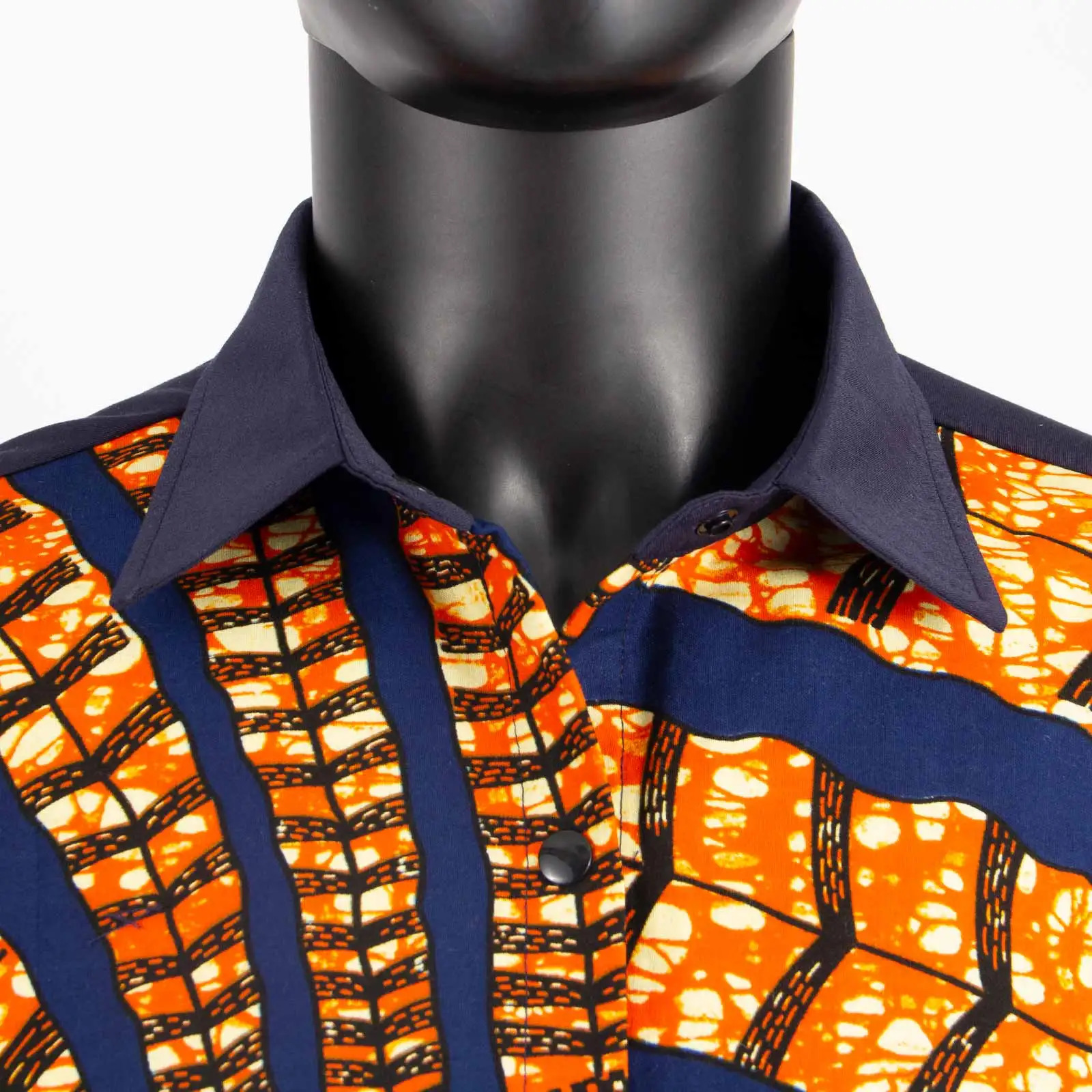 African Shirts for Man Print Clothing Dashiki Tops Ankara Formal Men Shirt Full Sleeve Stand Neck Slim Fit Suit Shirts A2212010 260922 - view 6