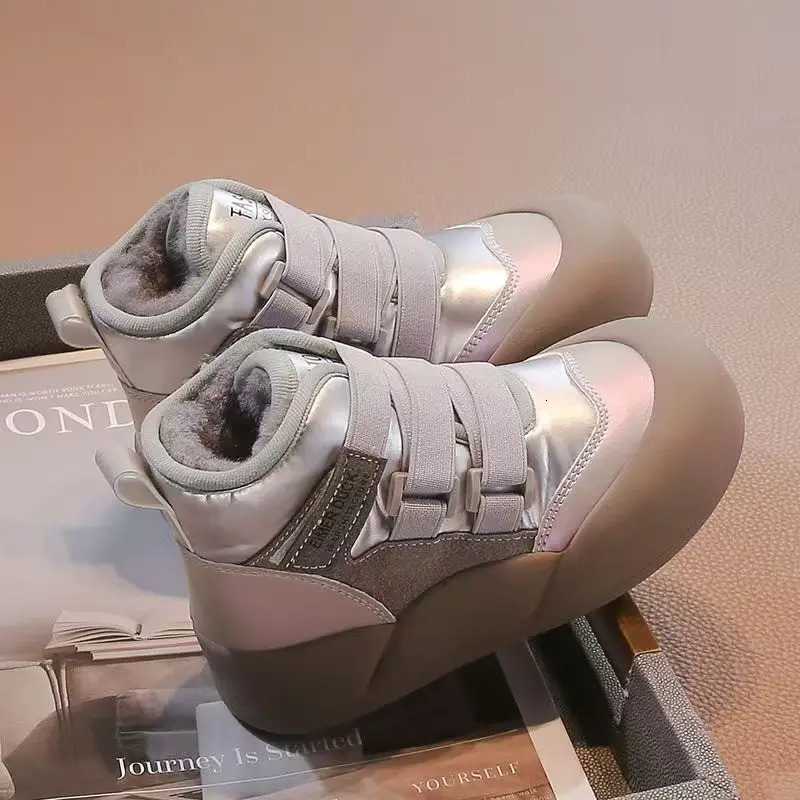 Boys And Girls Unisex Thickened Flat Shoes for Autumn Winter Comfortable Casual Board Shoes 260922 - view 7