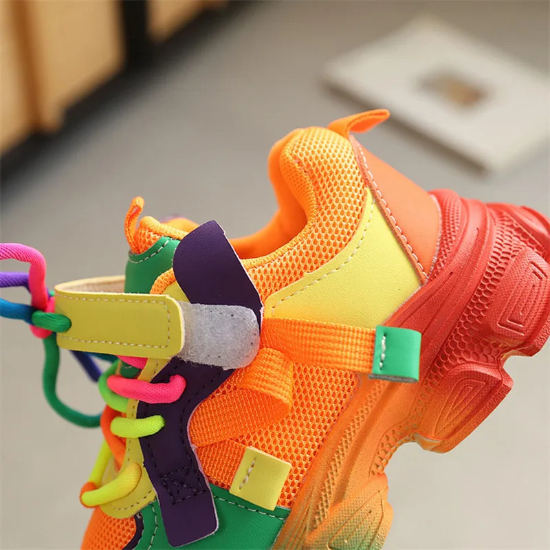 2026 Spring Children Shoes Colorful Fashion Breathable Kids Outdoor Tennis Soft Sole Sport Shoes Fashion Girls Boys Sneakers 260922 - view 5