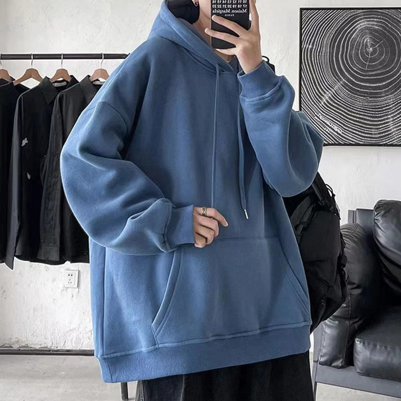 Men And Womens Oversized Sweatshirts Casual Autumn Winter Hoodie Hooded Long Sleeves Loose Pocket Warm Thick Hoodies 260924 - view 7