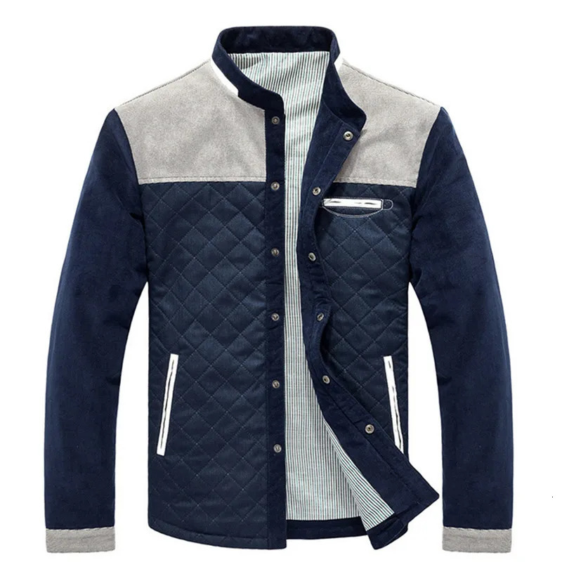 Spring Autumn Stand Collar Men Fashion Jackets Patchwork Slim Fit Casual Outwear Coats Male Vintage Baseball Jacket Outdoor Tops 260923 - view 5