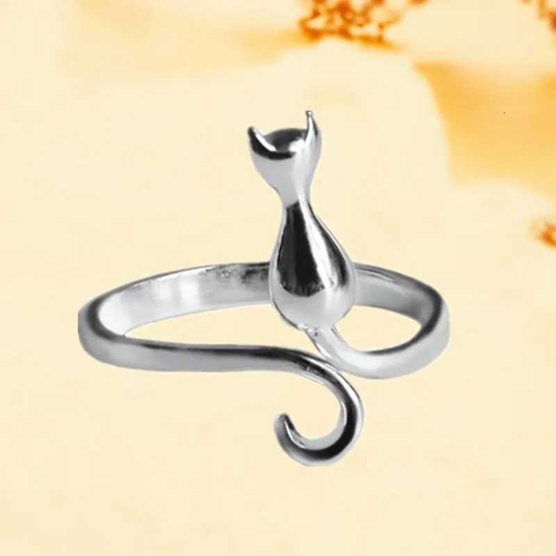 Sterling Band Rings Silver 925 Cat Rings For Women Engagement Luxury Designer Jewelry Female Offers With Free Shipping URBABY Jewellery N260924