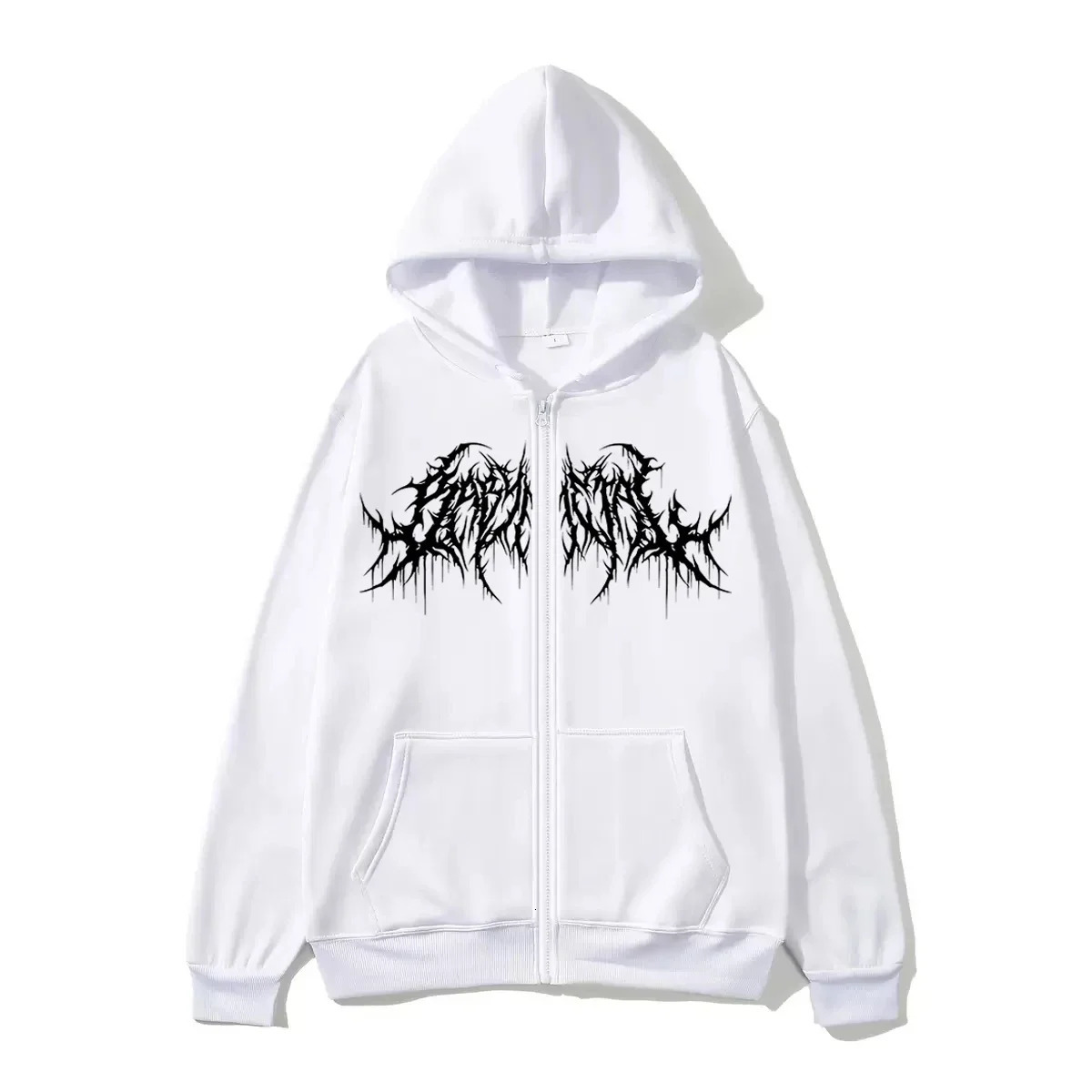 Y2K ZipUp Hoodie Men Clothes with Graphic Prints Hip Hop Style Gothic 2025 Autumn Winter Keep Warm Long Sleeves Sweatshirt 260922 - view 3