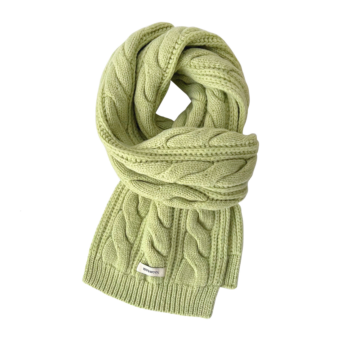 Korea's 2026 new model 100% wool simple solid color knitted scarf, versatile students, unisex, warm neck warmer for autumn and winter - view 6