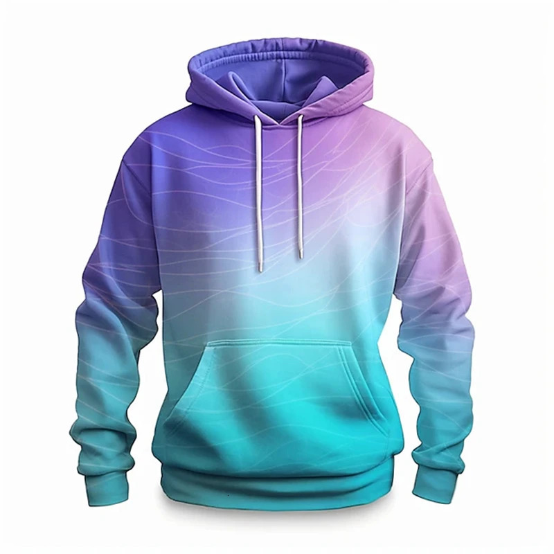 2024 Fashion 3D Printed Color Pattern Men's Hoodie Casual Loose n Pullover Top Street Harajuku Y2k 260922