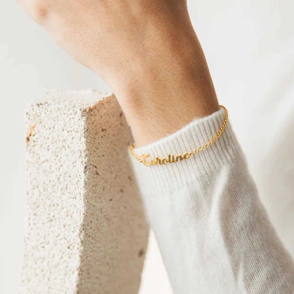 Custi Bangle Steel EMANCO Stainl Wen's Name Bracelet Gold-plated Fashion Jewelry Gift port Generation Shipment N260924 - view 4