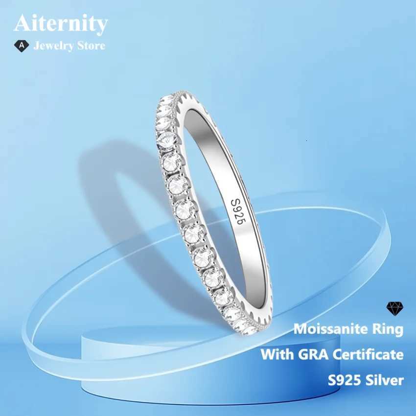 Moissanite Band Rings D VVS1 Ring 925 Sterling Sliver With GRA Certificate Eternity Band Wedding Engagement Rings For Women And Men N260924 - view 5