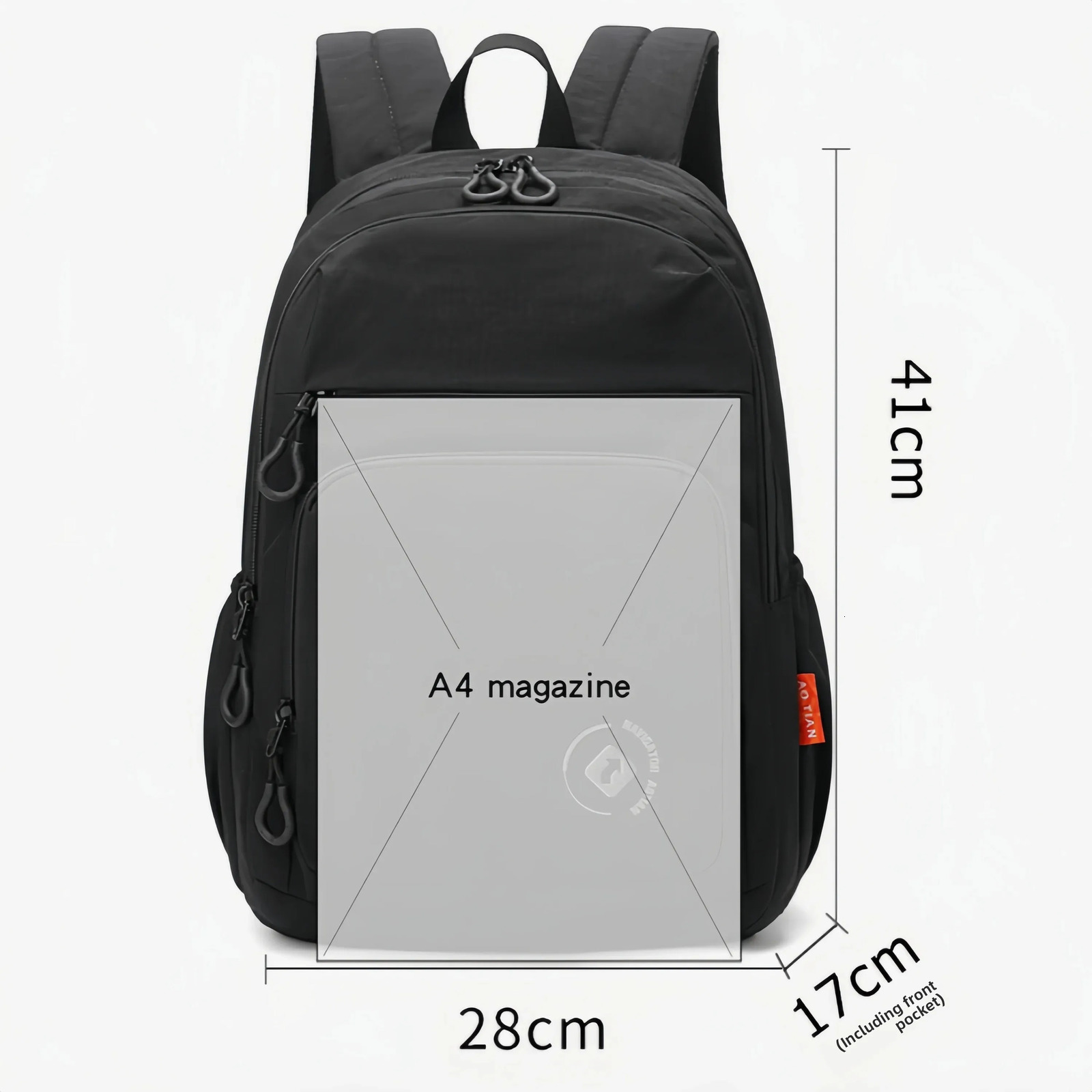 Large Capacity Casual Commuter Travel Unisex Backpack MultiPocket Lightweight Laptop Bag Student Bookbag Nylon Material 260924 - view 6