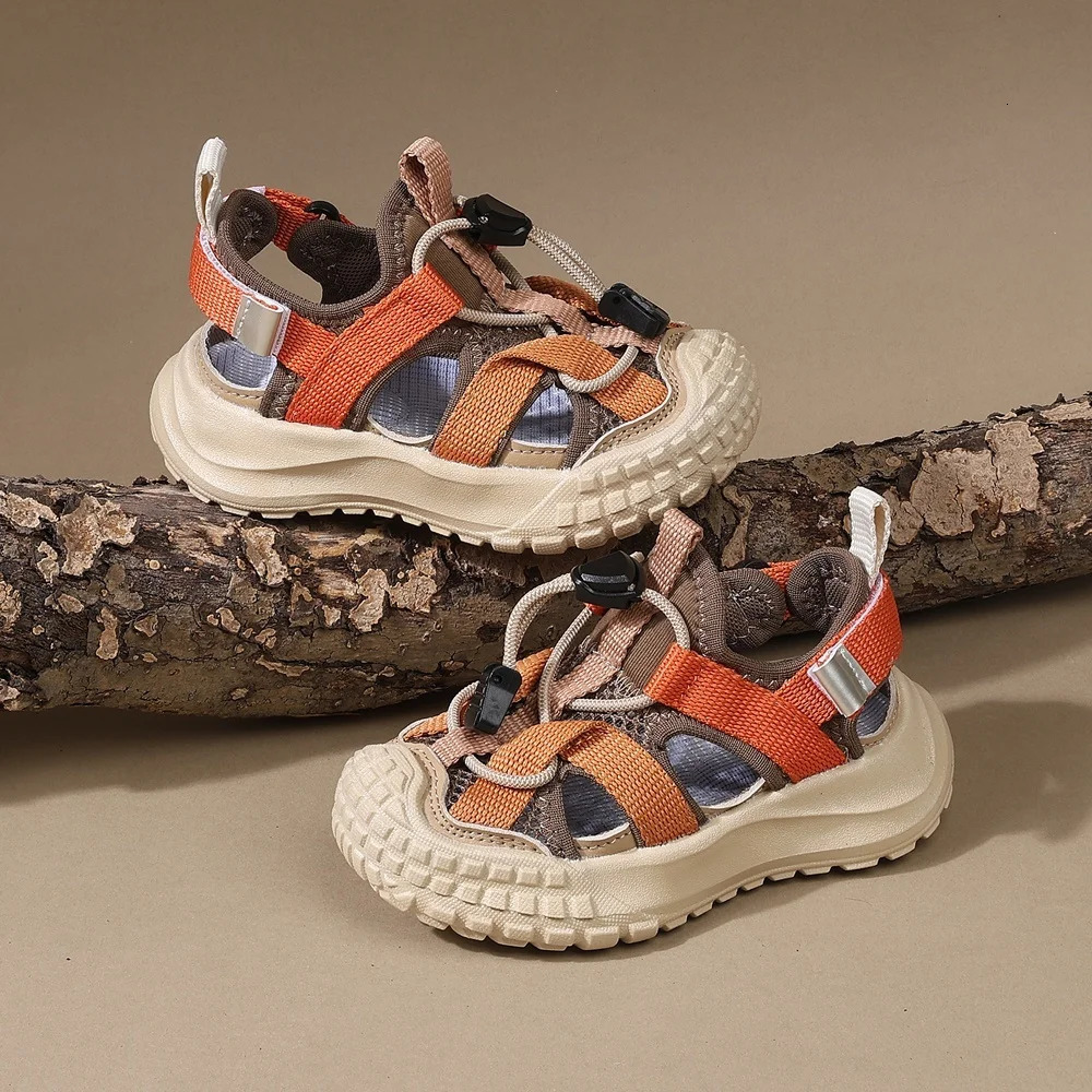 Summer Children Sandals For Boys Mesh Breathable Kids Sport Shoes Soft Sole Fashion Toddler Boys Beach Sandals EU21-30 260923 - view 5