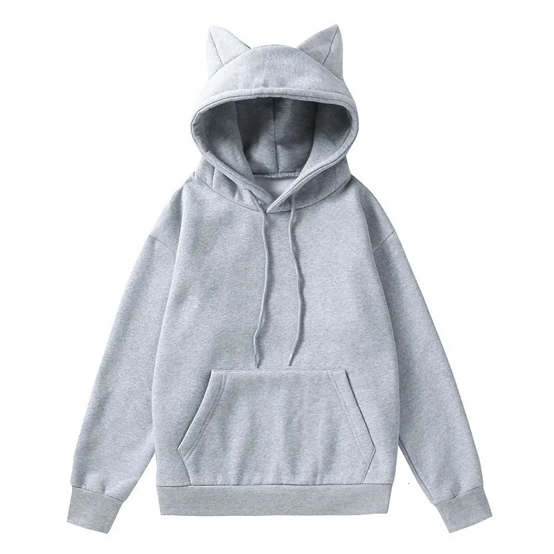 Spring and autumn style foreign trade women's Cat's ears Steamed cat-ear shaped bread n hooded fleece sweater fashion 260923 - view 4