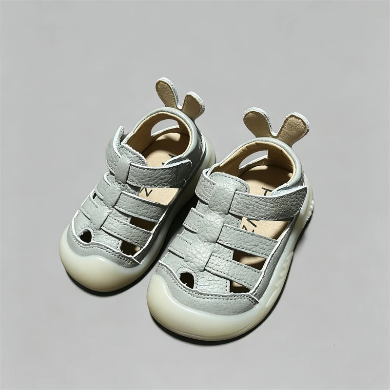 Baby Girls Boys Genuine Leather Sandals Summer Infant Toddler Shoes Soft Sole Non-slip Kids Casual Shoes Children Beach Sandals 260923