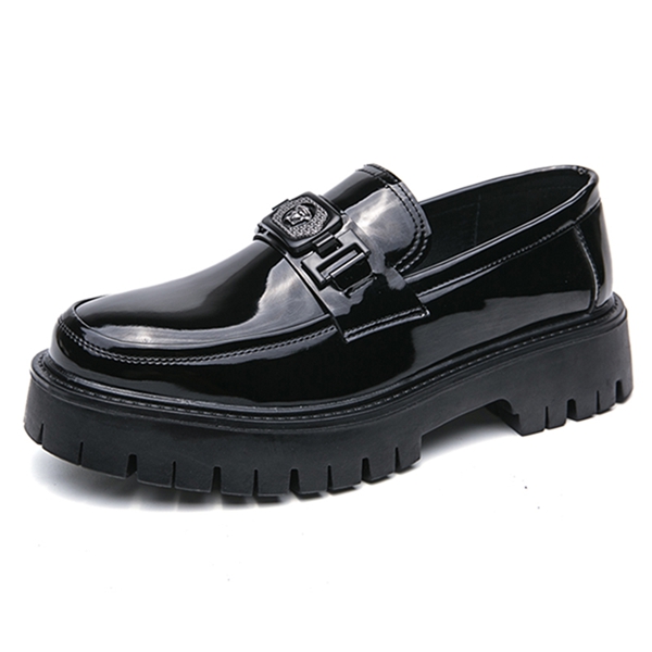Classic hot selling spring set with shiny black raised leather shoes, fashionable formal business shoes 8806 - view 9