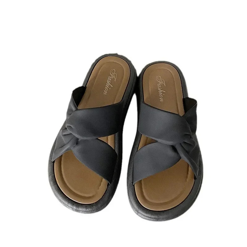 Fashionable Summer Women's Slippers Pearl Casual Beach Shoes Indoor Anti-Slip Outerwear Home Use PVC Sole Female Footwear 260918 - view 7
