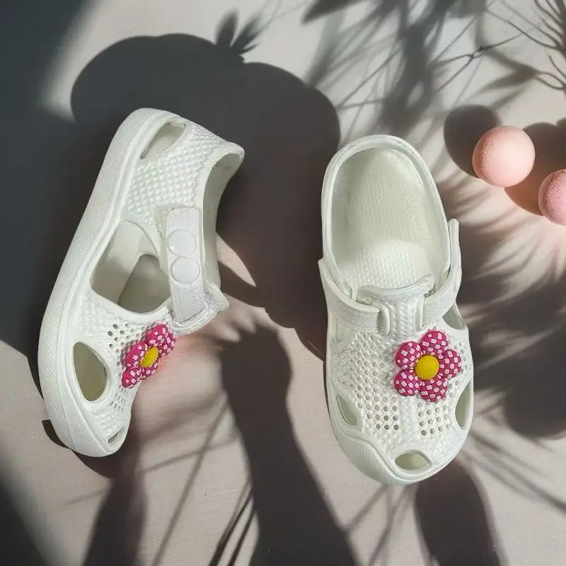 Girls' Floral Toddler Learning Shoes Lightweight Breathable EVA Hole-Patterned Sandals - Cute Versatile Beach Daily Wear Baby 260923 - view 3