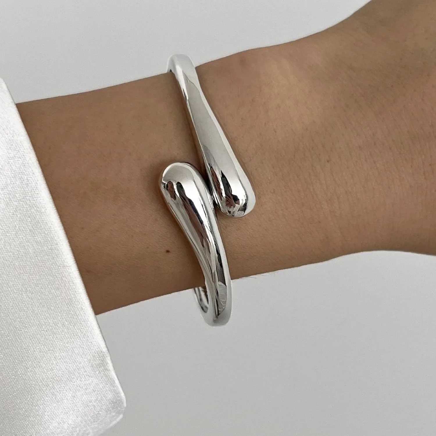 Gold Bangle Bracelets for Bangle Wen Teens Tren Chunky Adjustable Twist Cuff Bracelet Jewelry Gifts N260924 - view 4