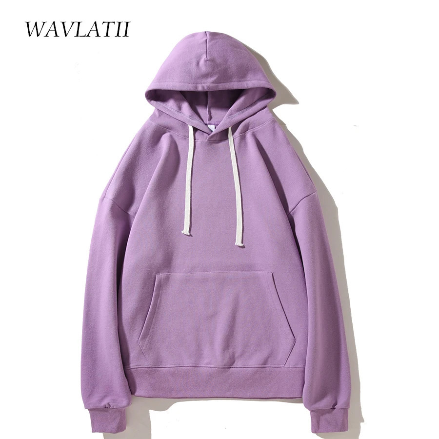 WAVLATII Women White Hoodie Female Oversized Casual Pique Fabric Hoody Lady Light Green Hooded Tops for Spring Autumn WH2395 260924 - view 5
