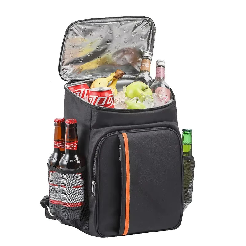 Large Insulated Cooler Backpack Portable Water Repellent Thermal Food Bag with Double Zippers for Outdoor Picnic Camping Travel 260923 - view 7