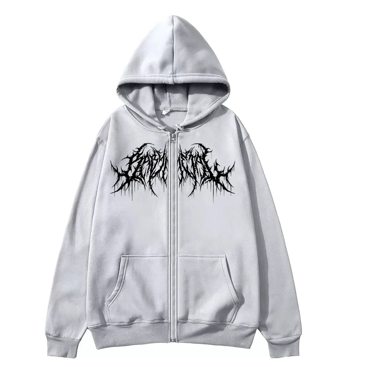 Y2K ZipUp Hoodie Men Clothes with Graphic Prints Hip Hop Style Gothic 2025 Autumn Winter Keep Warm Long Sleeves Sweatshirt 260922 - view 5