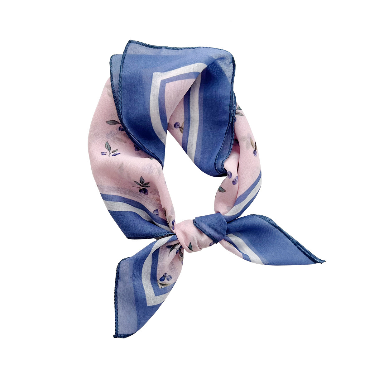 Artistic small square spring summer silk for women, versatile Korean-style stylish headscarf, thin fashion decorative hairband, neck scarf, and scarf - view 6