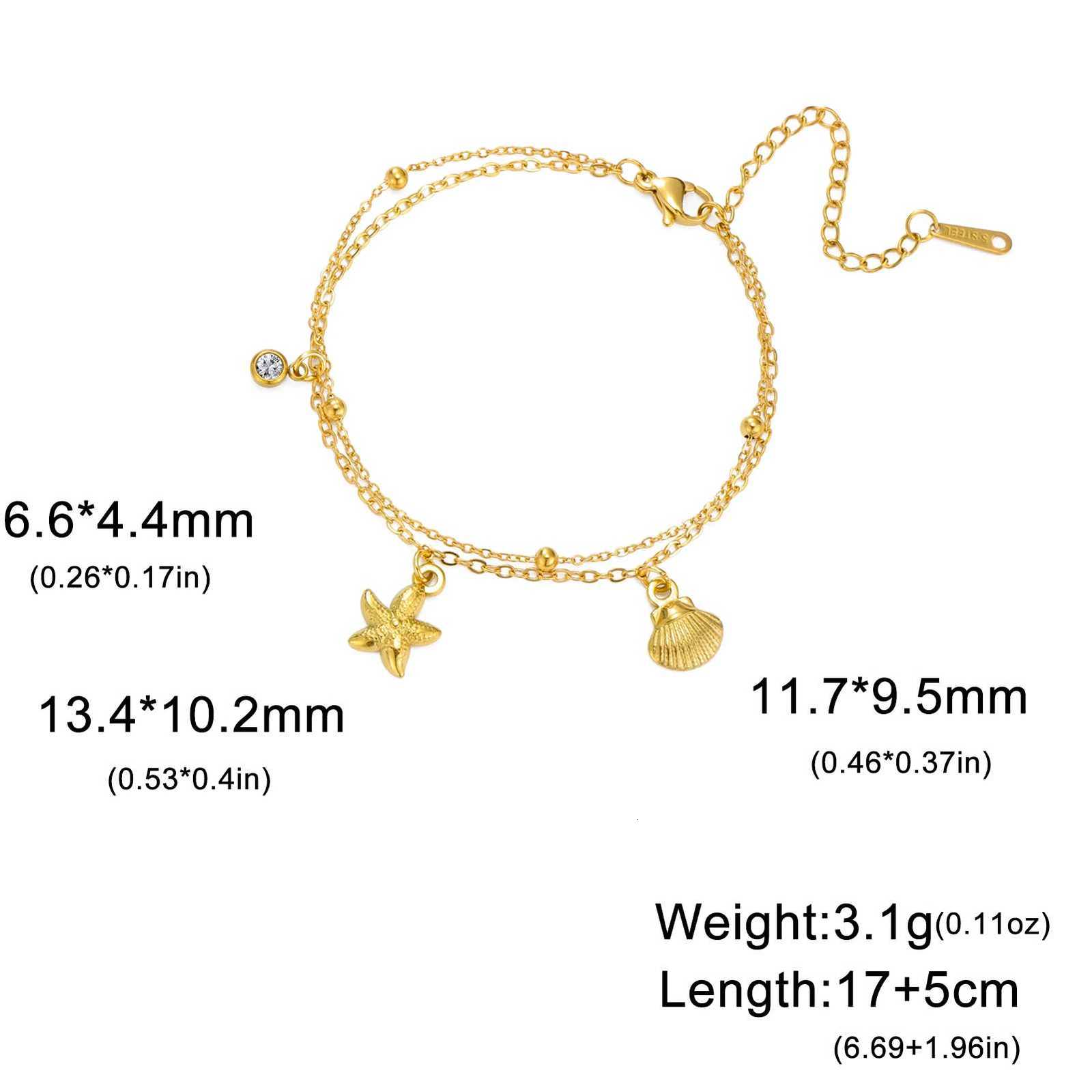 Charms Bangle Seashell Cazador Starfish Wen's Bracelet Stainl Steel Summer Beach Jewelry Hand Bracelet Gift Trend 2026 Wholes N260924 - view 7