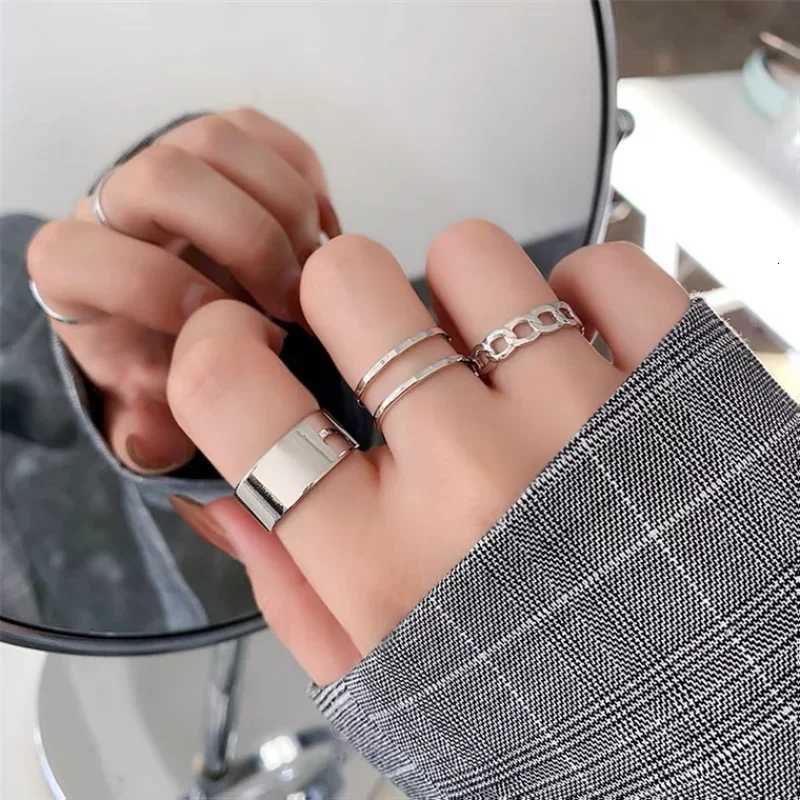 Punk Band Fashionable Rings 3/4Pcs Style Butterfly Metal Rings Set For Women Parties Festivals Gifts Daily Versatility Jewelry 20234 N260924 - view 6