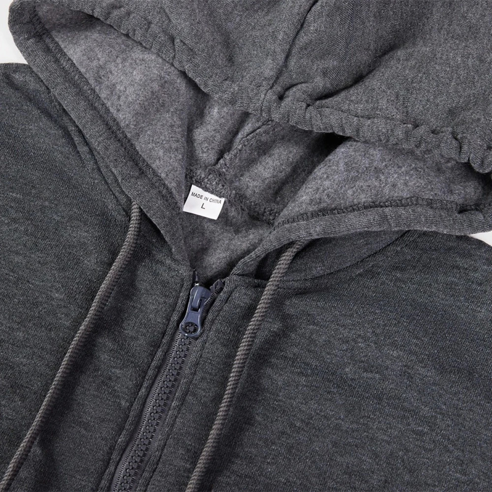 Sporty Solid Color Zipper Hoodies Womens Winter Fleece Warm Outerwear Oversized Pocket Jacket Casual Jogging Womans Hooded Coat 260924 - view 3