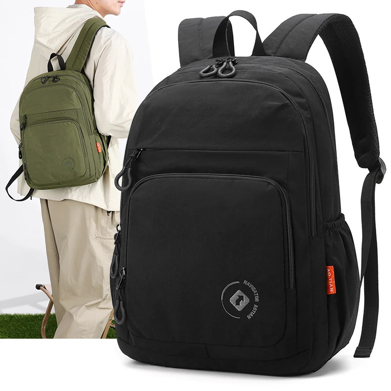Large Capacity Casual Commuter Travel Unisex Backpack MultiPocket Lightweight Laptop Bag Student Bookbag Nylon Material 260924
