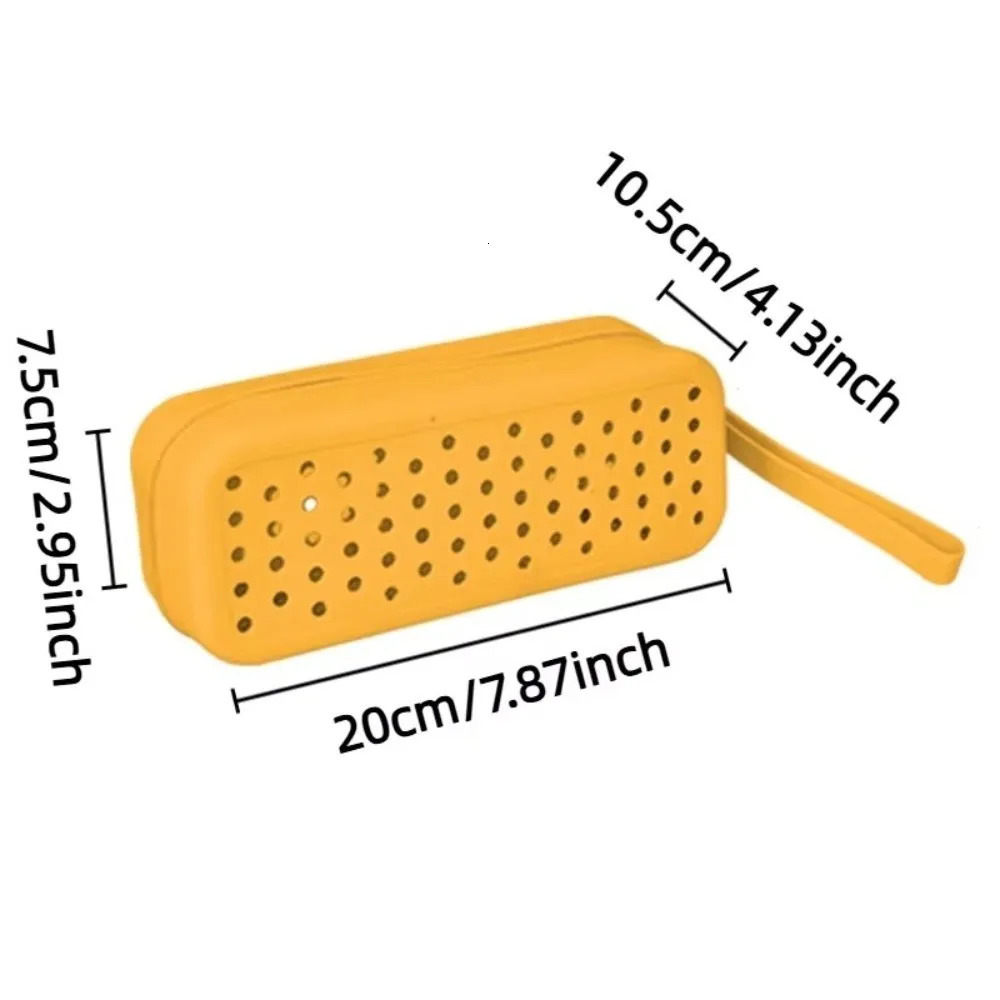 Portable Silicone Swim Goggle Case Breathable Perforated Eyeglasses Storage Bag Durable Swimming Goggles Protection Travel Use 260922 - view 7