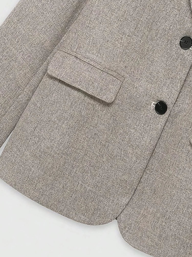 Women's Long Sleeve Blazer Coat Fashion Office Wear with Flap Pockets Casual Chic Outerwear Top 260924 - view 6